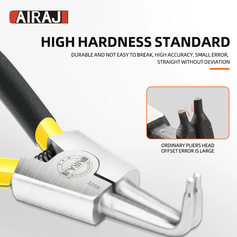 AIRAJ 7-In Circlip Pliers Needle nose Pliers Retaining Ring Pliers for Removing Installing Puller Locking Rings Shafts Hand Tool