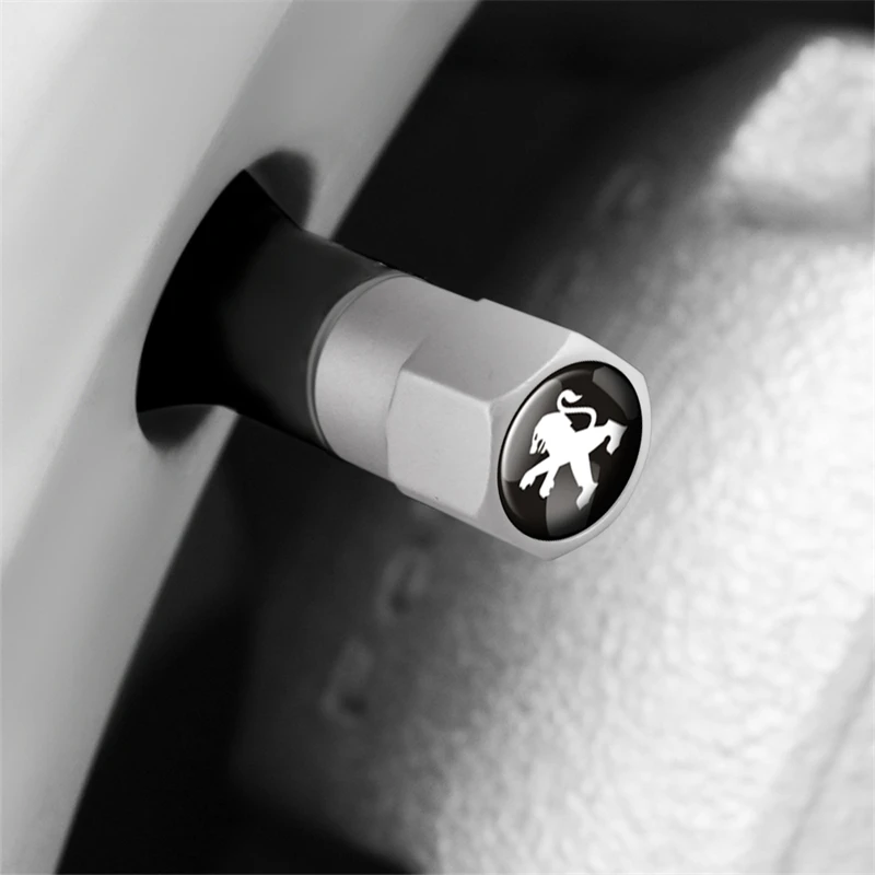 Metal Tire Valve Stem Caps Dustproof Waterproof Air Valve Cover For Peugeot 208 2008 308 3008 408 508 5008 4008 206 307 RCZ