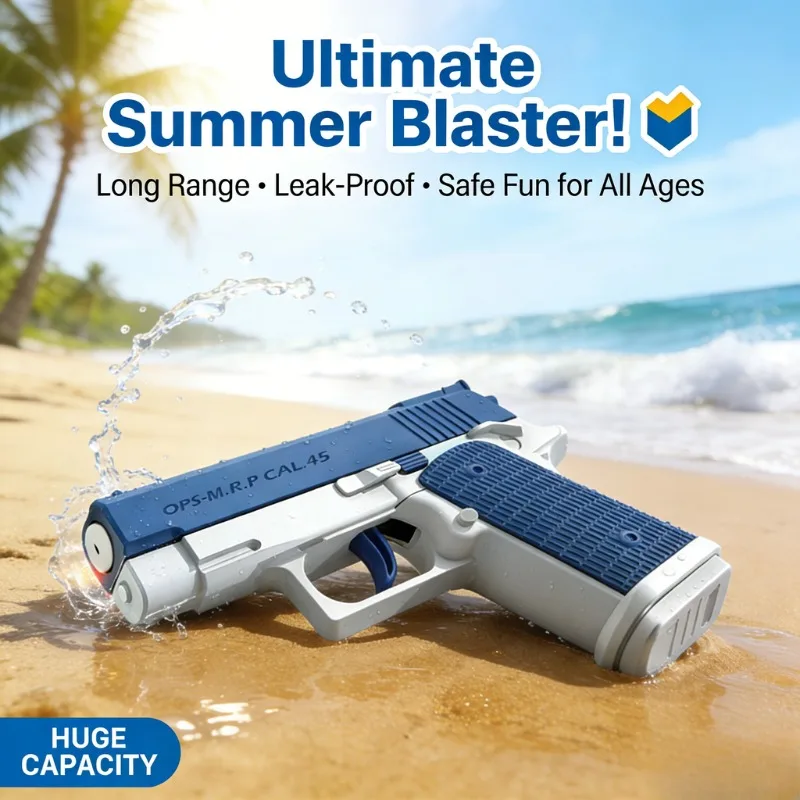 M1911 Wasserpistole mit Hoher Kapazität und Auslaufsicherem Design für Weitschüsse - Spielzeug für Kinder und Erwachsene, Ideal für Sommer, Strand und Pool-Partys