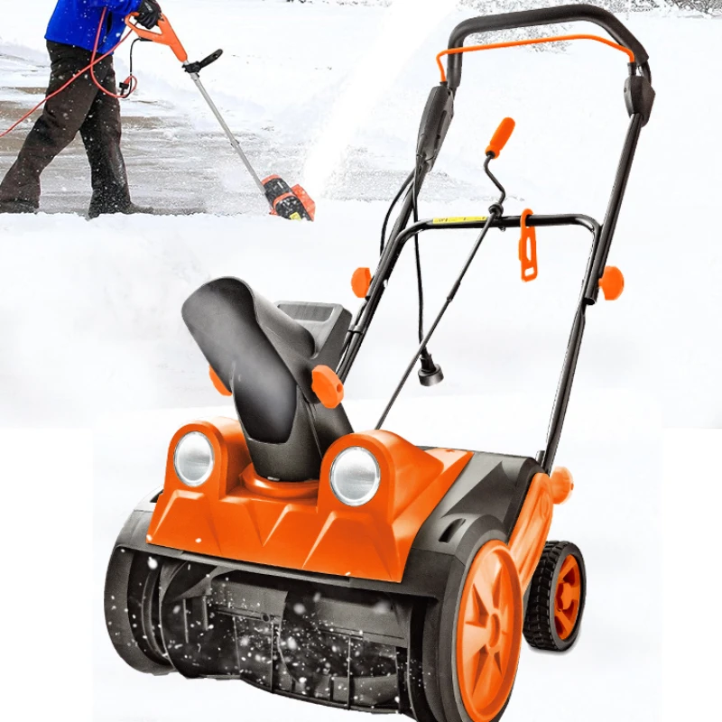 Electric high power hand push snow plow outdoor  clearing artifact small   lithium battery