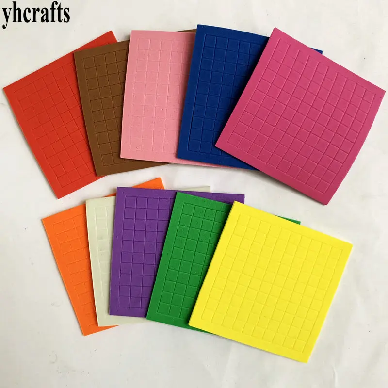 1 sacchetto (1000PCS adesivi)/Lotto, 10 di colore di schiuma EVA adesivi mosaico Precoce giocattoli educativi Asilo Nido artigianato l'apprendimento di Colore Su Ordinazione