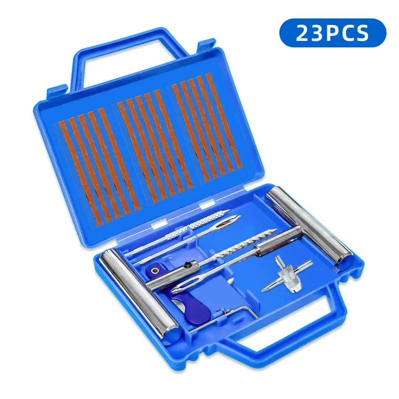 Car Wheel Hub Tire Repair Tool Outdoor Emergency Vehicle Repair 23/28 Pieces Toolbox Tire Quick Repair Emergency Kit