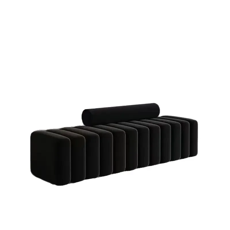 Small apartment living room home lounge area long sofa stool creative personality bench