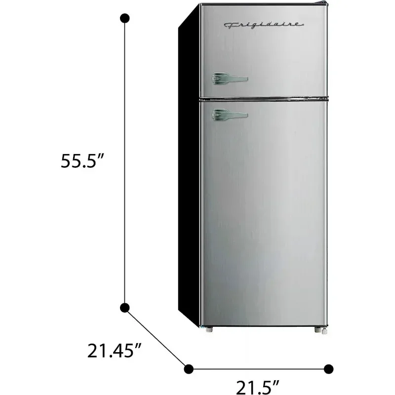 ECFrigidaire EFR751,2 Frigorífico de tamanho apartamento com freezer, 7,5 pés cúbicos, série platina, aço inoxidável