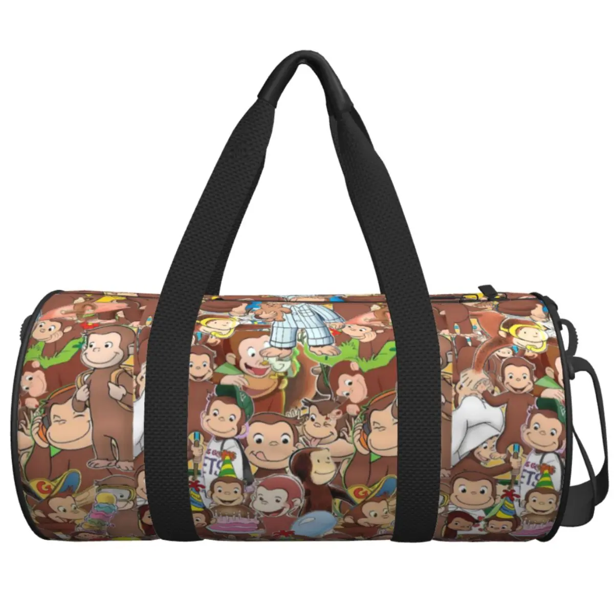 Curious George-s Sport Bags Gym Accessories Gym Bag Weekend Men Custom Handbag Travel Training Colorful Fitness Bag