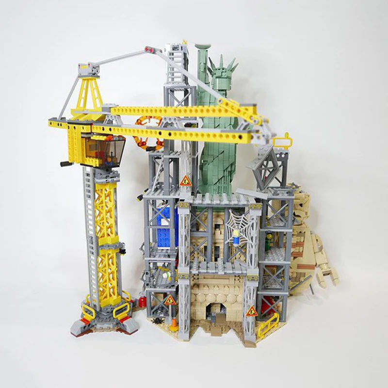 Populaire 2458 PCS MOC Stad Uitzicht Modulair Standbeeld Bouwsteen Diy Educatief Assemblage Speelgoed Kerst Verjaardagscadeau Voor Familie