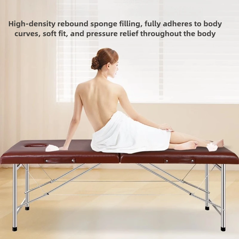 Portable Folding Massage Bed Beauty Therapy Bed with Face Hole for Spa Salon Professional Lightweight Easy Carry Heavy Duty
