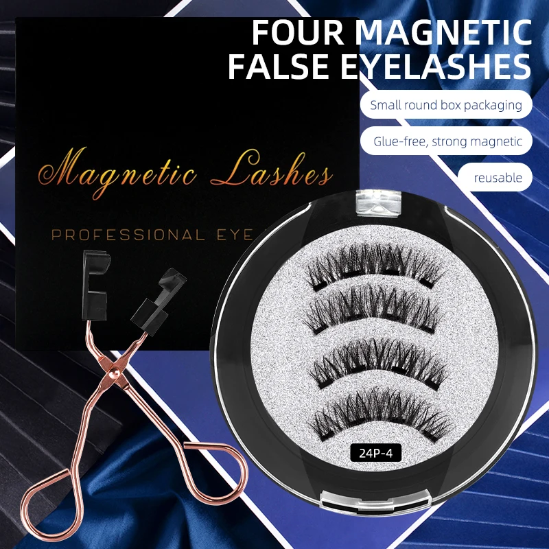 

3d Magnet False Eyelashes Quantum Magnets Glue-Free Cross Border Eye Lashes Extension Makeups Kits