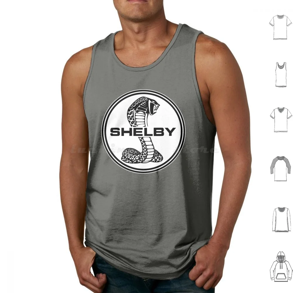 Tank Tops Print Cotton Vintage Retro Performance Hot Rod Auto Car Shelby Car Auto Street Rod Classic American Muscle Car