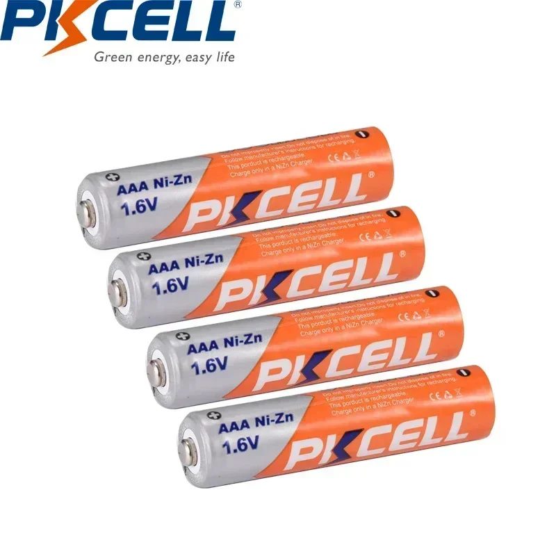 24Pcs PKCELL AAA NIZN Battery 900mWh 1.6V Ni-Zn AAA Rechargeable Battery Batteries 1,6 V AAA-Akku High Voltage Battery