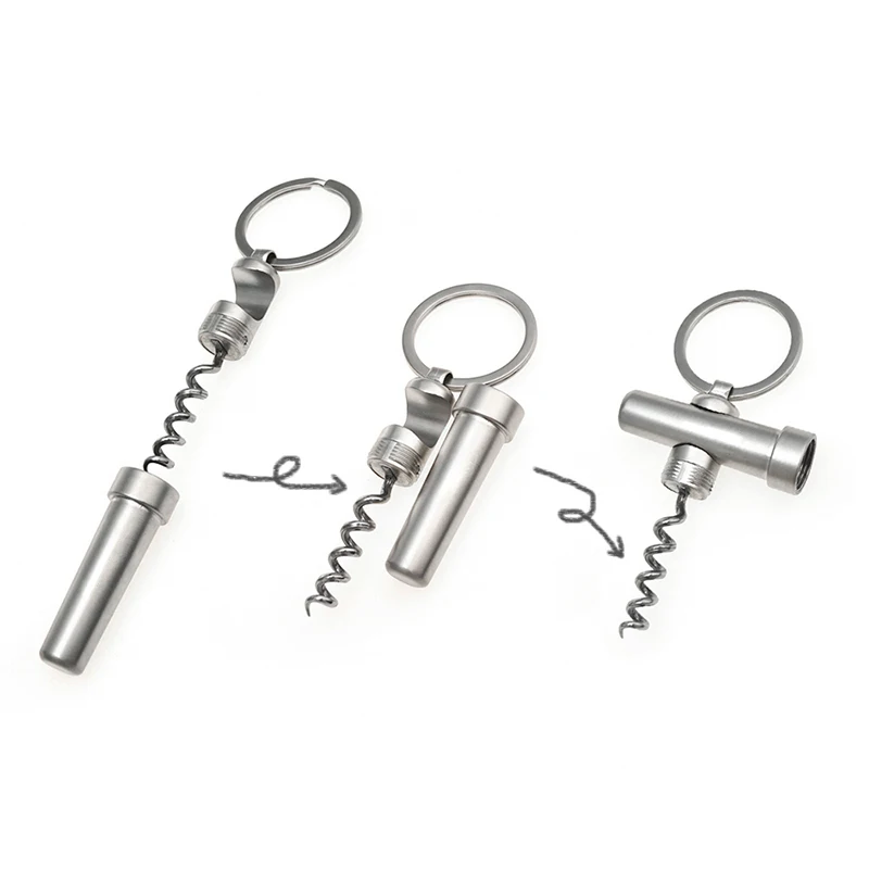 Magic Opening for Cans Beer Wine Bottle Opener 1/2/3PCS Wine Corkscrew Portable Keychain Zinc Alloy Bottle Opener Kitchen Tools