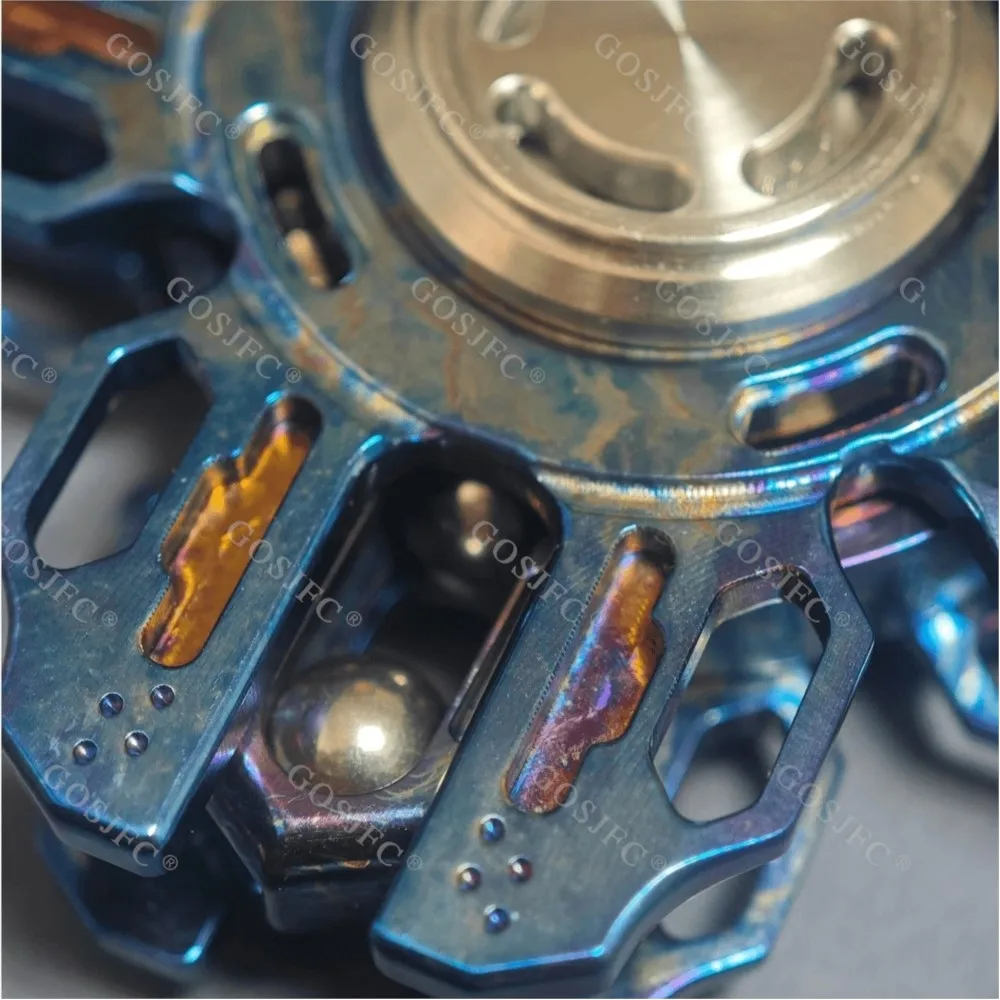 ZDEDC Fidget Spinner Stimmgabel Verknüpfung Gryo Titan Fidget Spielzeug für Erwachsene DIY leuchtende Perle