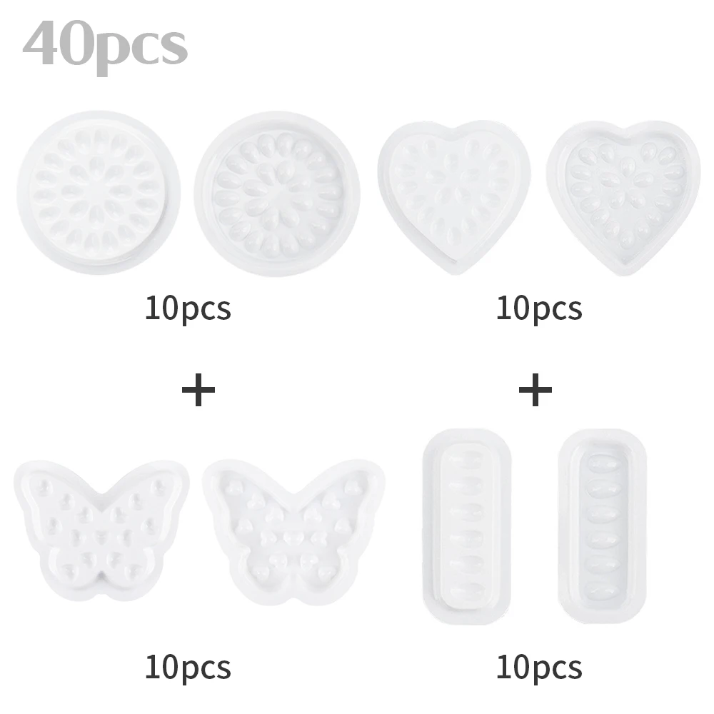 40/80 stücke Wimpern Kleber Halter Tablett Wimpern Verlängerung Lash Lifting Liefert Zubehör Make-Up-Tool Einweg Kleber Halter Tablett – Detail 18