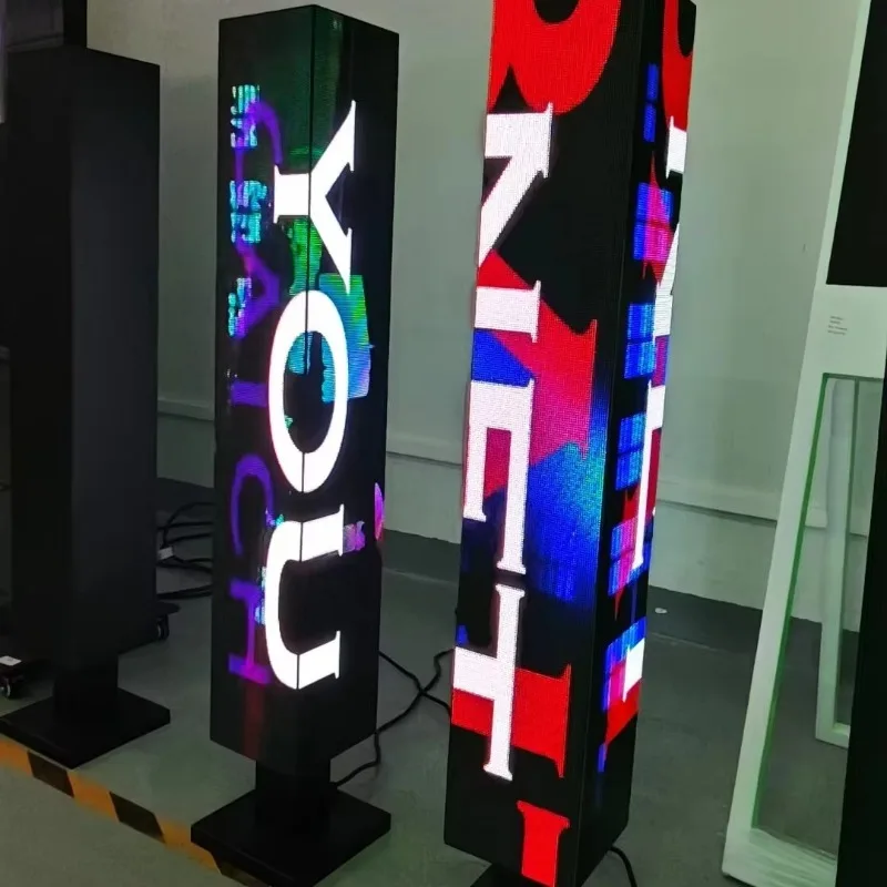 4-Sided LED Digital Signage P2 Pixel Pitch 960x160x160mm Video Player High Brightness for Retail Shop Advertising Display Screen