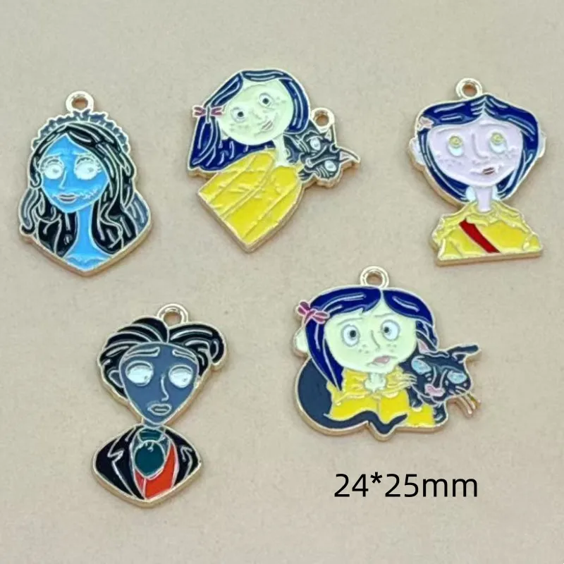 10pcs Enamel Cartoon Haunted Halloween Ghost Charm DIY Jewelry Making Fashion Earring Necklace Bracelet Kids Pendants Accessorie