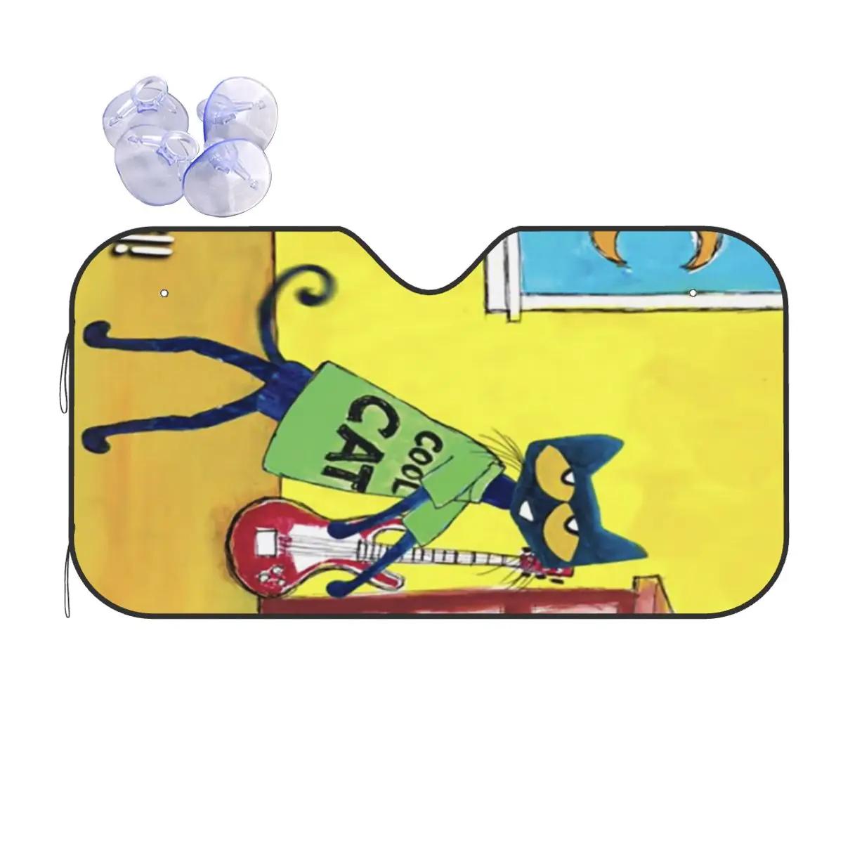 

Солнцезащитный козырек Pete The Cat, лобовое стекло автомобиля, переднее лобовое стекло, солнцезащитный козырек, аксессуары, чехлы