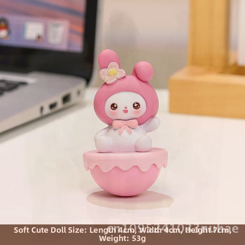 

Lovely Cute Pet Cloud Paradise Tumbler Resin Craft Cartoon Style Decompression Toy Station Ornament Small Animal Gift