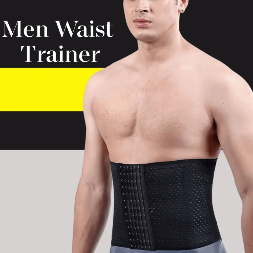 New Modeling Strap Men Slimming Body Shaper Tummy Control Abdomen Reducer Waist Trainer Fitness Belt Trimmer Belt Sports