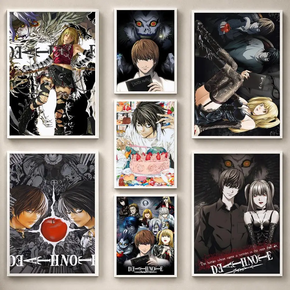 Anime D-Death Note Poster PP Self-Adhesive Removable HD Waterproof Wall art Suitable Bedrooms Living Rooms Gifts