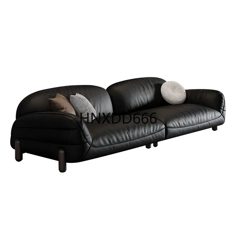 

Italian Leather Brown Sofa Living Room Modern Single Luxury Puffs Couch Double Nordic Designer Canape Salon Home Furniture