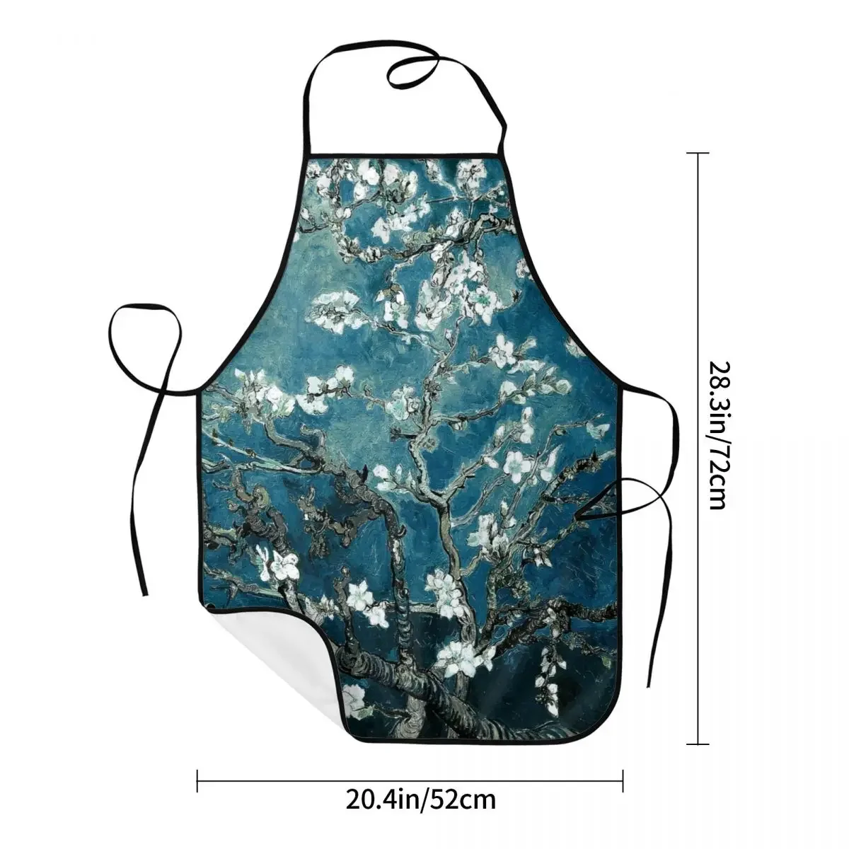 Van Gogh Almond Blossoms Bib Apron Women Men Unisex Kitchen Chef Flowers Painting Tablier Cuisine for Cooking Baking Gardening