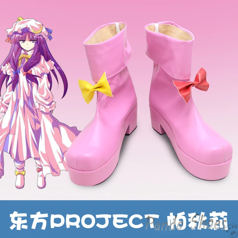 

Game Touhou Project Patchouli Knowledge Cosplay Shoes Anime Cos Comic Cosplay Costume Prop Shoes for Con Halloween Party