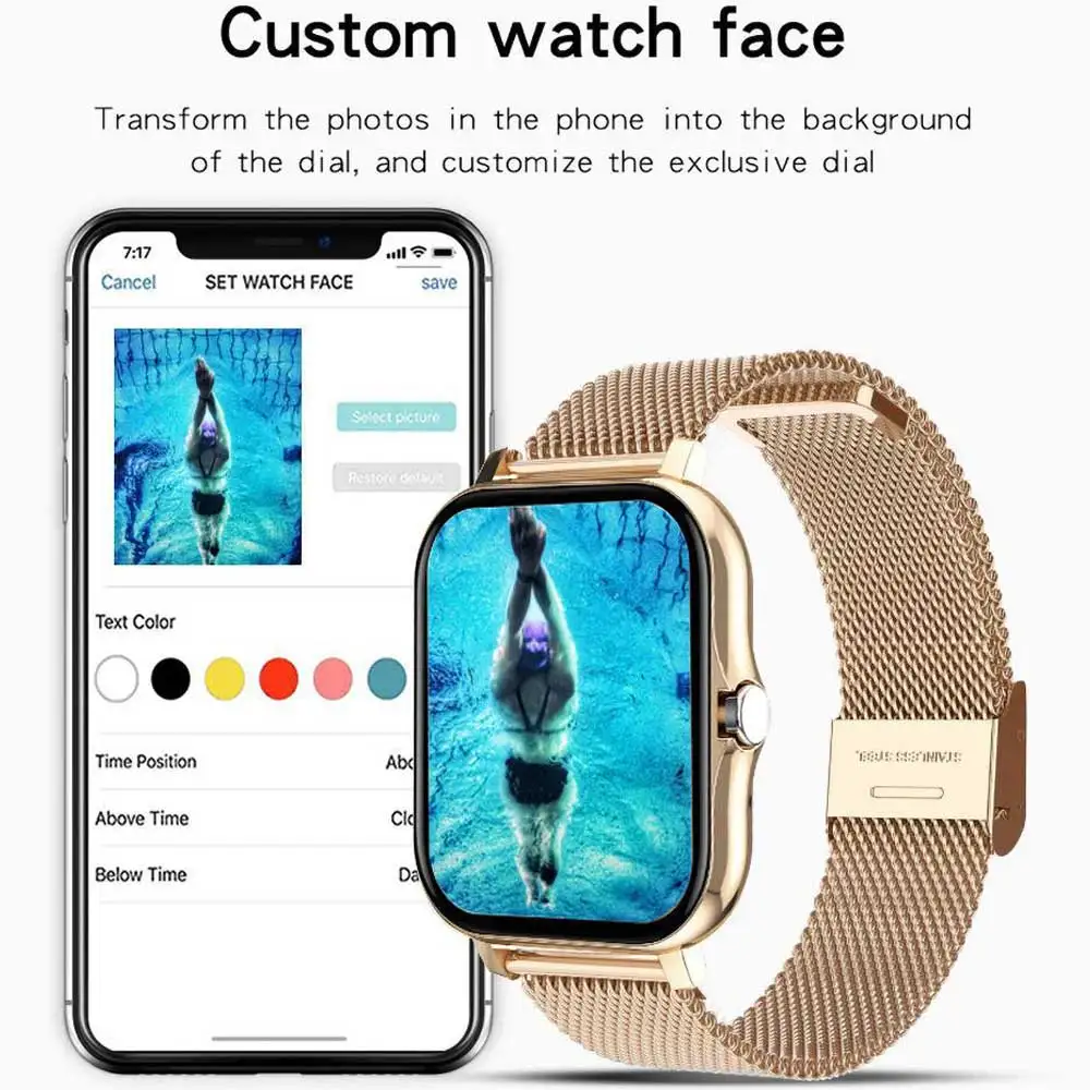 The new 2024 Bluetooth calling smart watch, 1.69-inch full-touch display fashion smart watch, compatible with Android and iOS