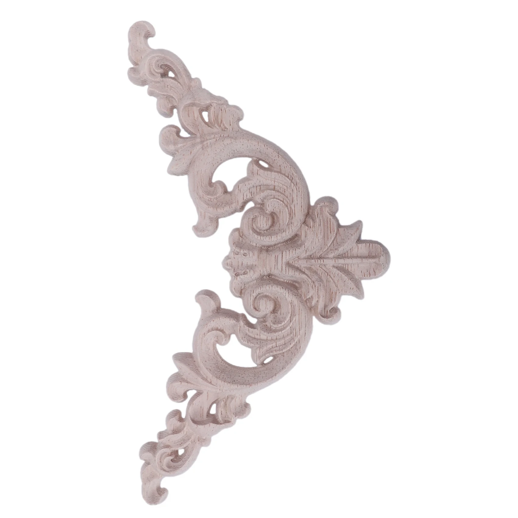 

AB35-24Pcs Rubber Wood Oak Carved Corner Onlay Applique Furniture Home Door Decor DIY