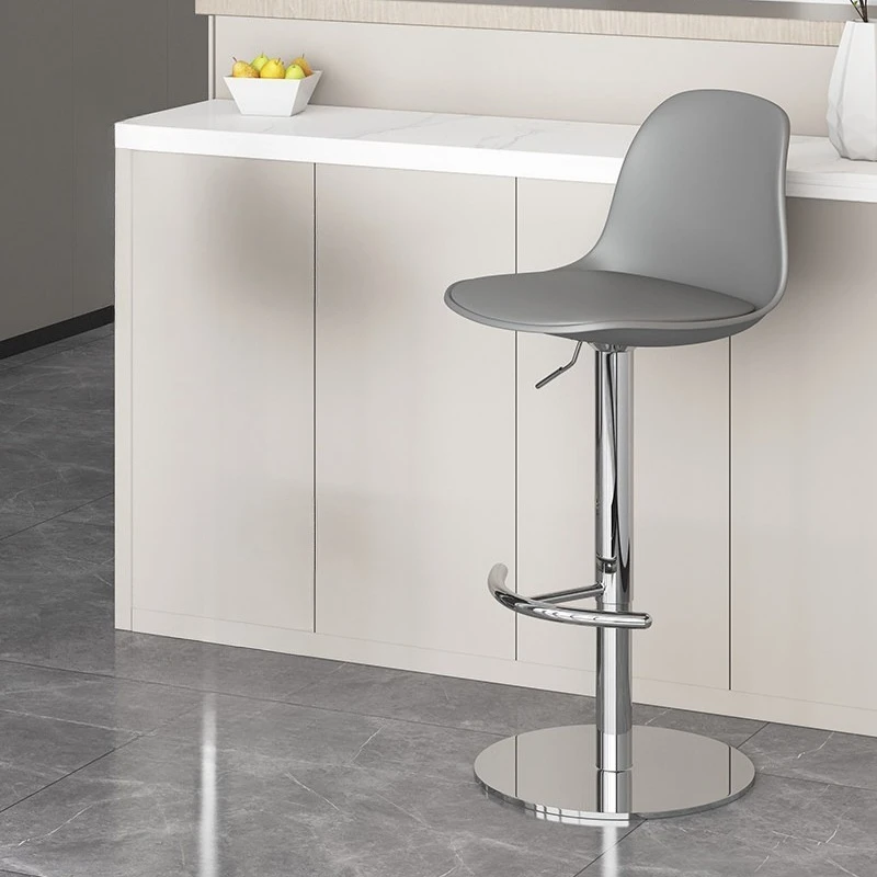 

Stainless steel bar stool modern simple light luxury kitchen bar chair comfortable swivel cadeira para ilha de cozinha furniture
