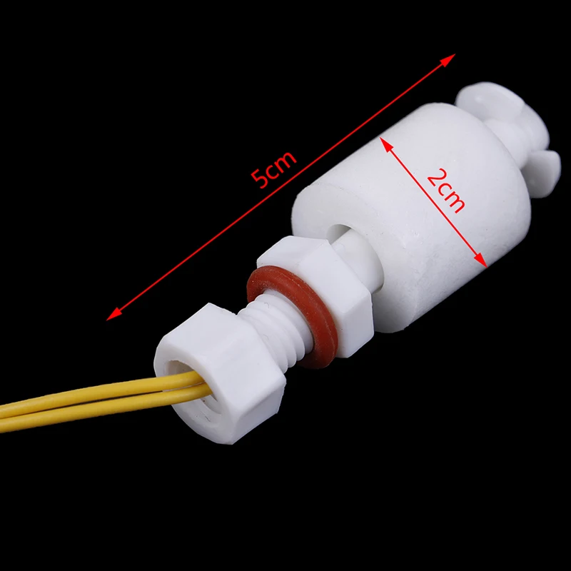 (Ce14) 1pc 50mm 220V PP Floating Ball Switch Liquid Water Level Sensor Horizontal Float Switch Down