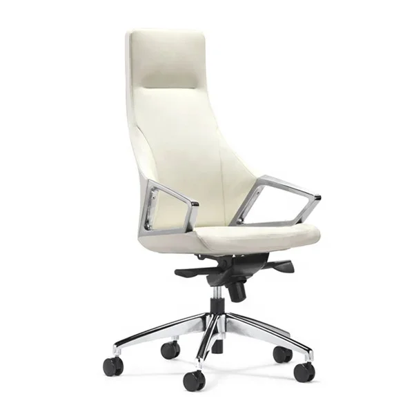 GS-G1900 Executive Ergonomic High Back Leather Manager Boss Aluminium Alloy Armrest Chairs From Factory Direct