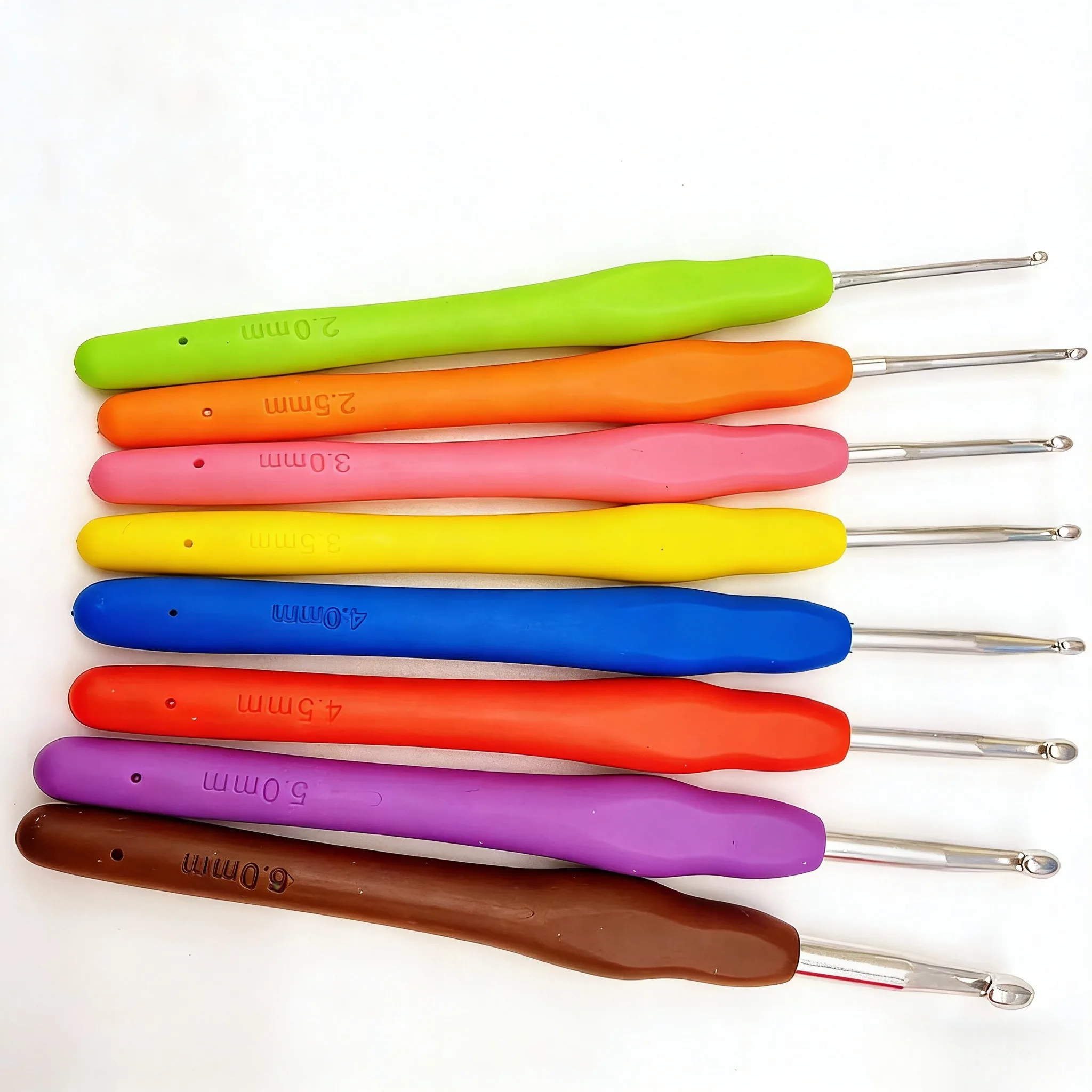 8-Piece Crochet Hook Set, Total Length 13.8Cm/5.43Inch, Includes 8 Specifications in Sizes 2/2.5/3/3.5/4/4.5/5/6mm, Suitable for DIY Yarn Knitting Enthusiasts, Mother's Day, Grandmother's Gift