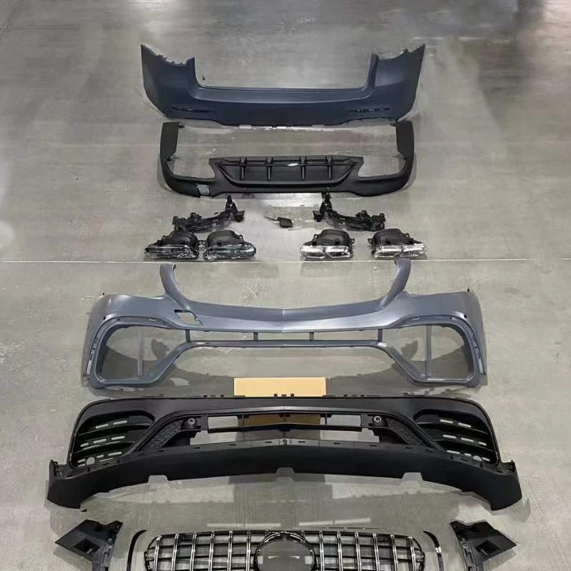 NewestGLC 200 260 300 X253 Upgraded Facelift GLC63 AMG Body Kit Front Rear Bumper For Mercedes-Benz GLC 2016-2019 - Image 5