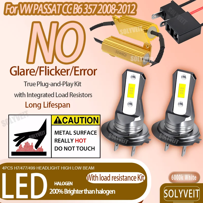 

Светодиодные лампы H7/477 для усиленного освещения: класс защиты IP67 (пыле- и водонепроницаемые) для VW PASSAT CC B6 357 2008-2012 годов выпуска