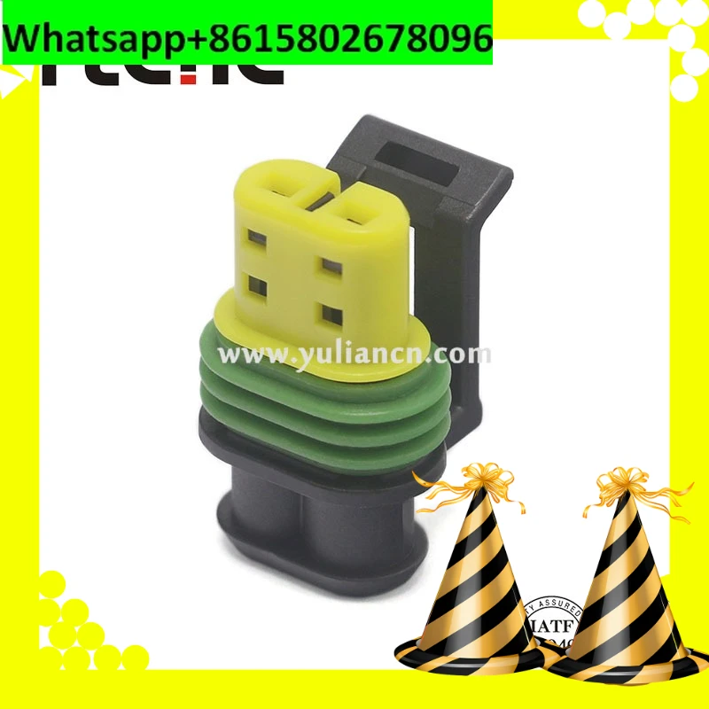 10PCS  Plastic parts 2-hole connector DJ7022-1.5-200 black shell connector