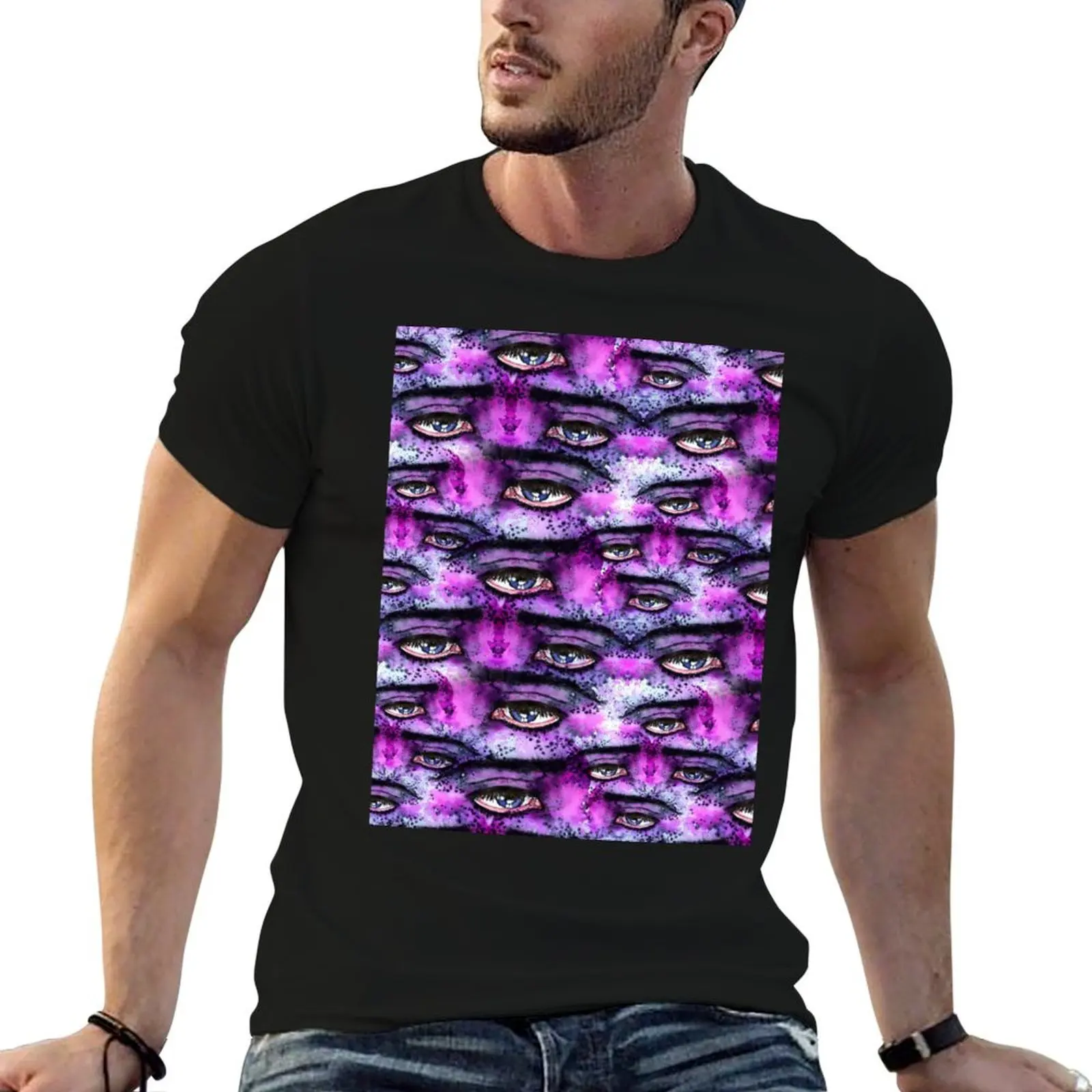 eyes contact T-Shirt Regular Fit Plain Tee Shirt