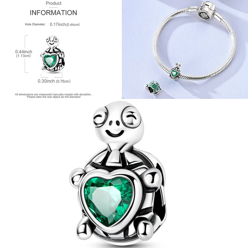 2026 925 Sterling Silber Grüner Glücks-Zirkon Vierblättrige Kleeblatt-Serie Charms Niedliche Hundeperlen Passend für Armbänder DIY Schmuck Originelle Frauengeschenke – Detail 19