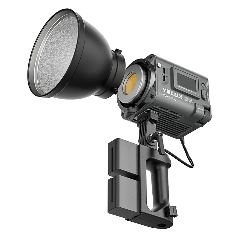 YONGNUO LUX200 YNLUX200 200W 2700K-6500K Bowens Mount Handheld Outdoor LED Light with Handle Power Adapter