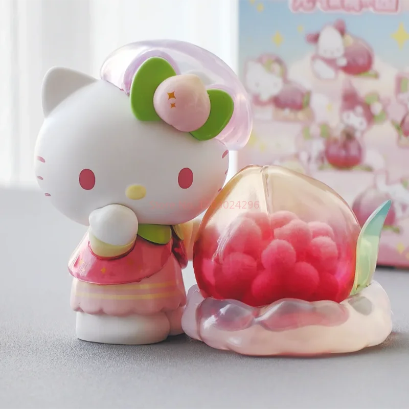 MINISO Sanrio Super słodkie pudełko z niespodzianką Kuromi moja melodia Cinnamoroll Pachacco Pompompurin witalność brzoskwiniowy raj zabawka dekoracja