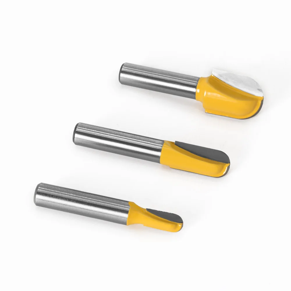 1PC 8MM Schaft Fräser Holz Carving Router Bit Hartmetall-schaftfräser Werkzeug Lange Klinge Runde Nase Bit core Box Router Bit
