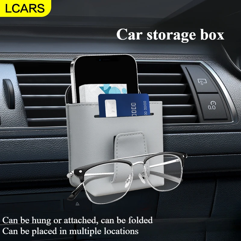 

Lcars-Car Storage Bag, Can Be Hung and Pasted, Car Air Outlet Hanging Bag, Multi-Functional Storage Box Interior Products for Car