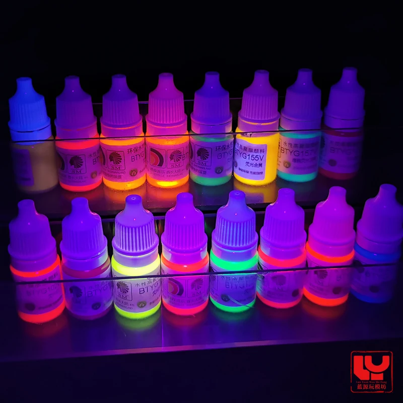 Paint Fluorescent Fluorescence Coating Pigment Color Model Pen Hand Applied Water-Based BTYG102 Gunpla COLOR SM 5ML UV lamp