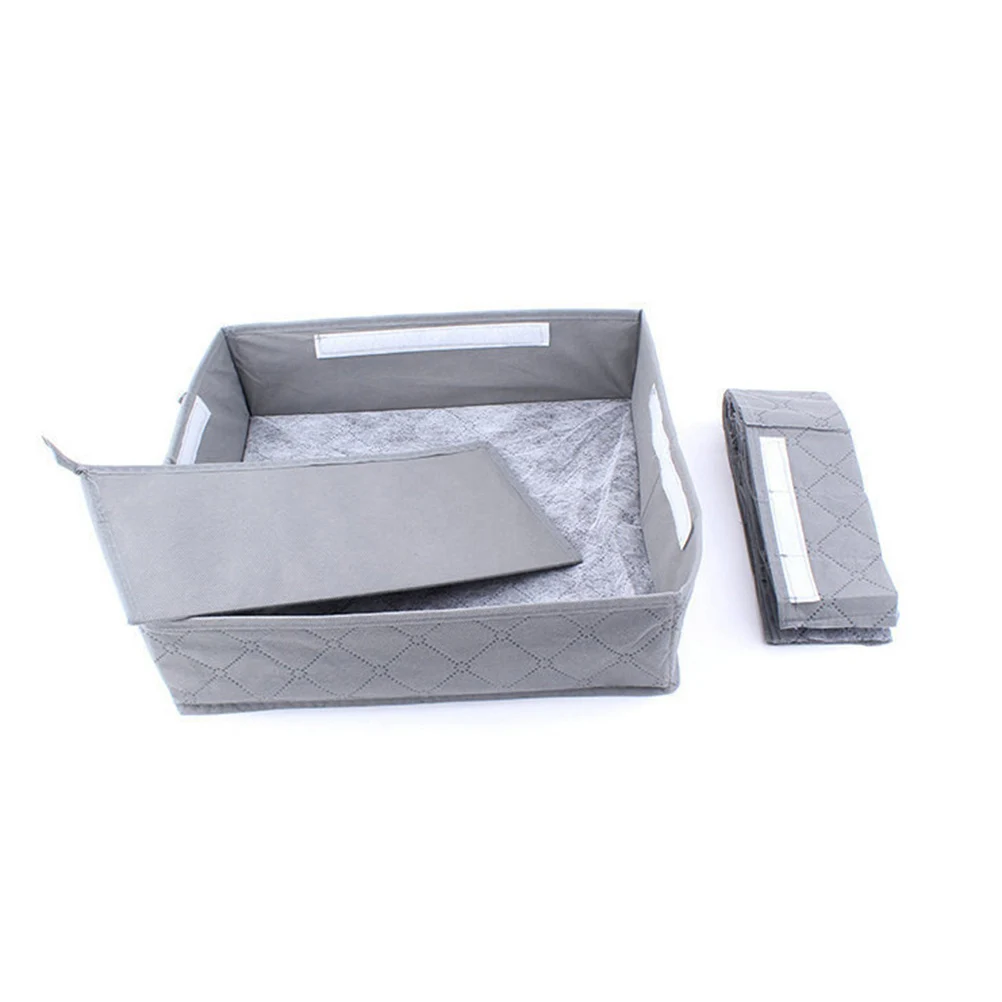 

2Pcs Underwear Storage Box Foldable Socks Separator Drawer Non Woven Bag 30 Slots Home Organizer Clothes Container