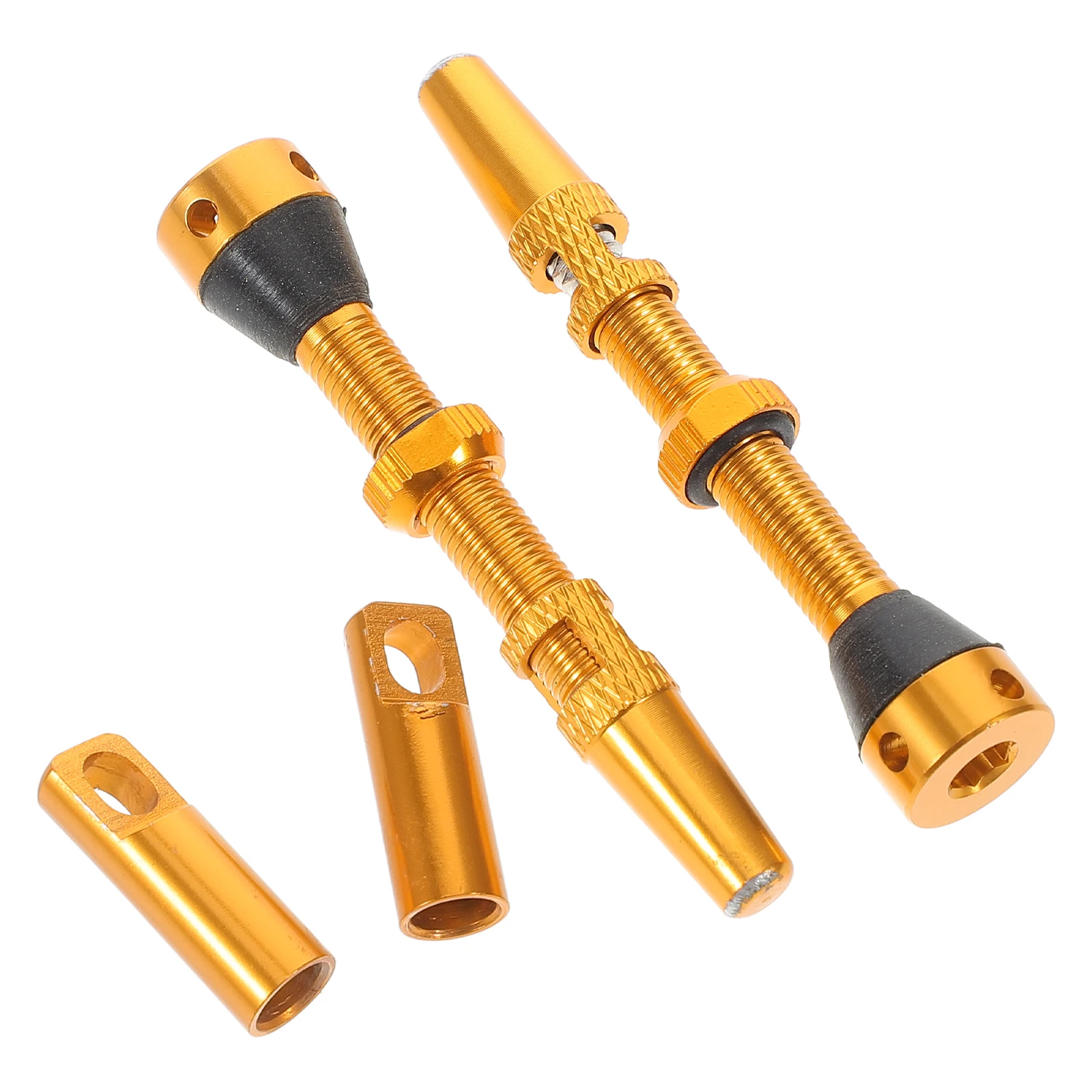 

4Pcs Bicycle Tubeless Valve Stem Vacuum Valve Adapter Kit Tire Inflator Air Compressor Tool Bike Tire Cap