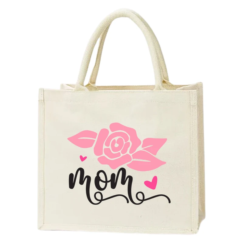 

Warm Mother's Day greetings, patterned handbags, shopping bags, vintage casual canvas shoulder bags, handbags,shopping gift bags