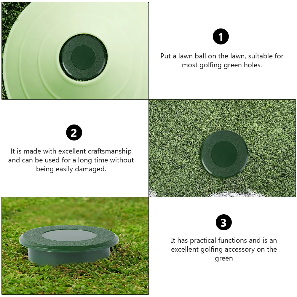 

2pcs Golf Hole Cup Covers Lightweight Portable Practice Putting Green Accessories Turf Protects Hole Damage Durability