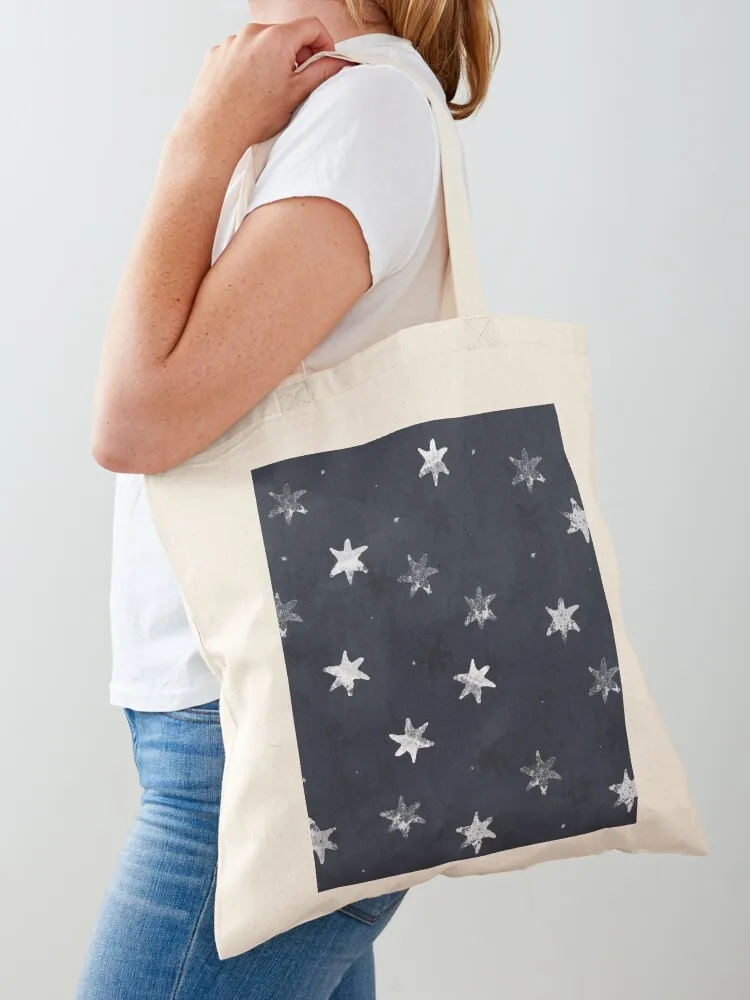

Stamped Star Tote Bag reusable shopping bag Women's bag handbag canvas tote