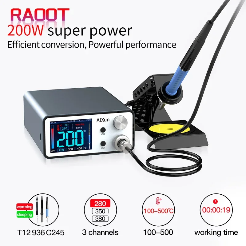 AIXUN T3A Soldering station With T245 Handle Professional Electronic Soldering Iron Tips Precision Welding Station Repair Tools