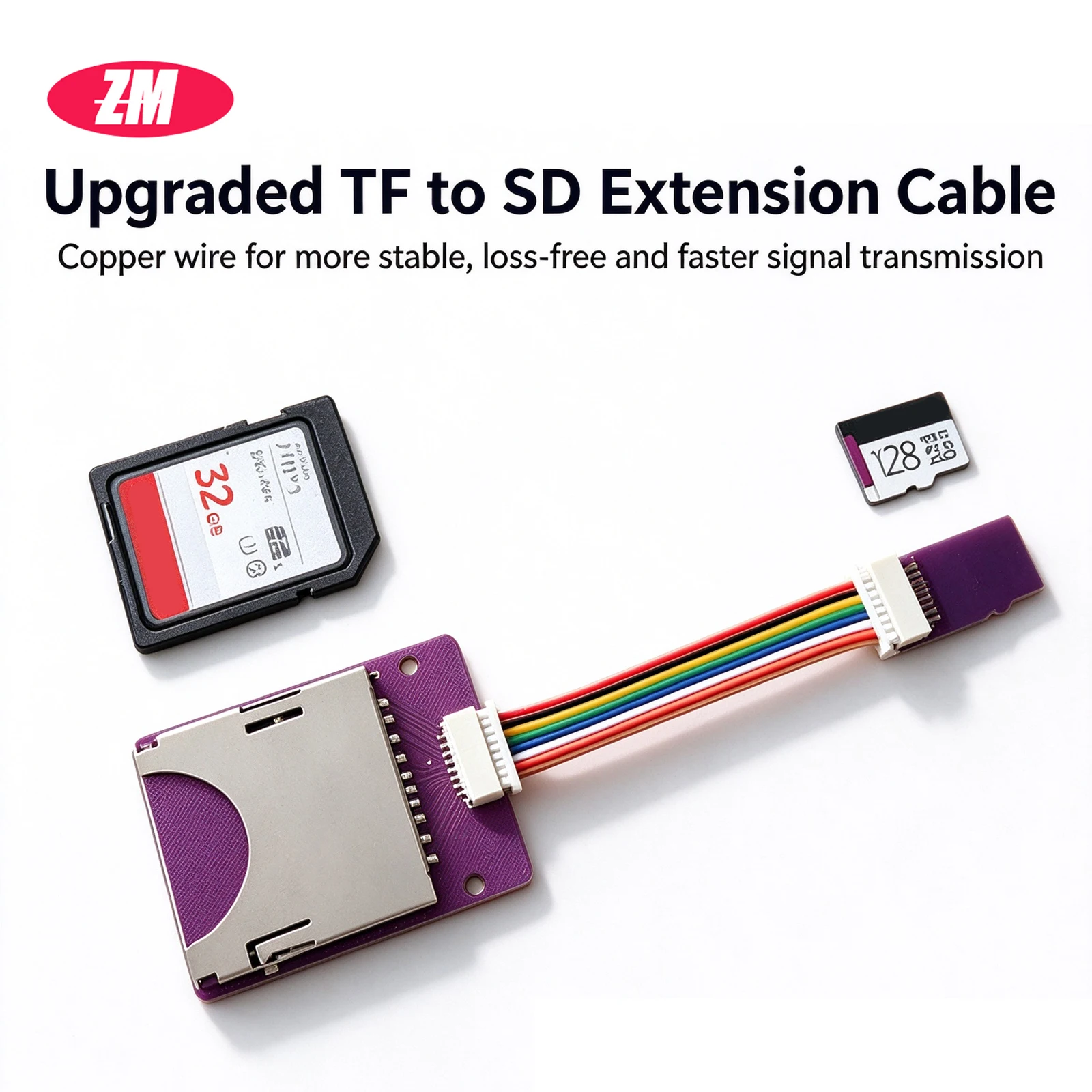 8/15/30/50CM SD Male to SD Female Adapter Extension Cable for 3D Printer Raspberry Pi GPS TV