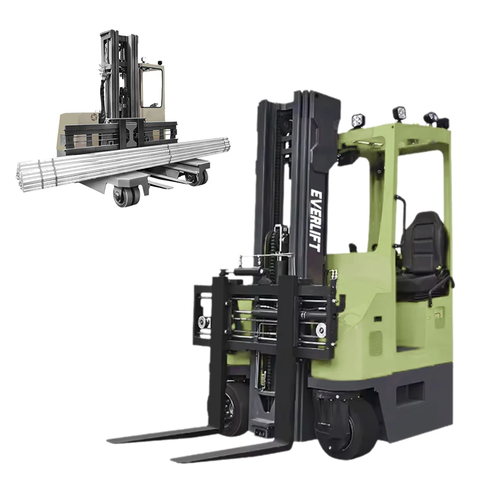 4 Way Omnidirectional Electric Forklift 2.5Ton 5m Lifting Narrow Aisle Four Directional Forklift for Industrial Profile Handling